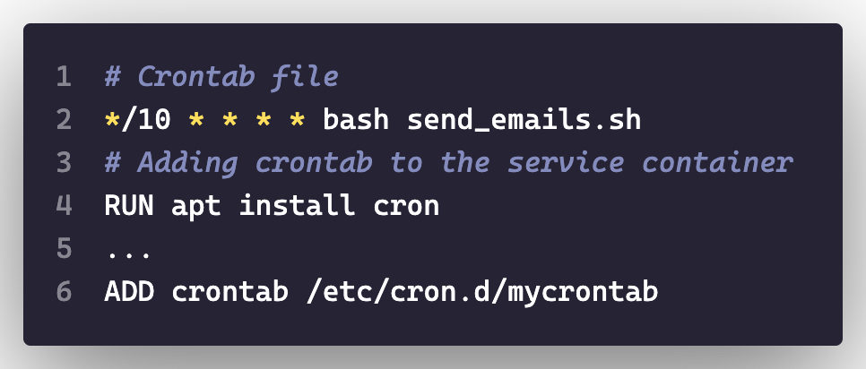 Using cron embedded