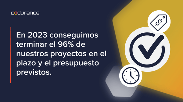 Condurance completa los proyectos de desarrollo de software a tiempo y dentro del presupuesto