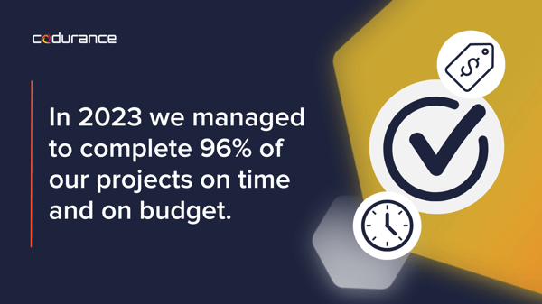Condurance completes software development projects on time and on budget