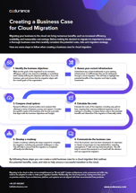 Infographic on creating a business case for cloud migration