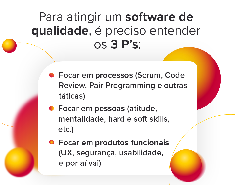 3 P's para atingir um software de qualidade