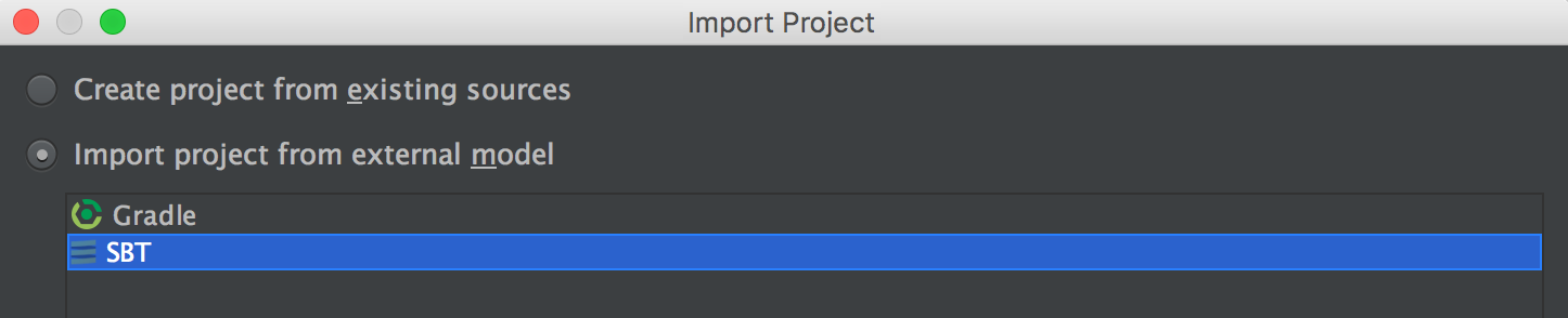 Import project