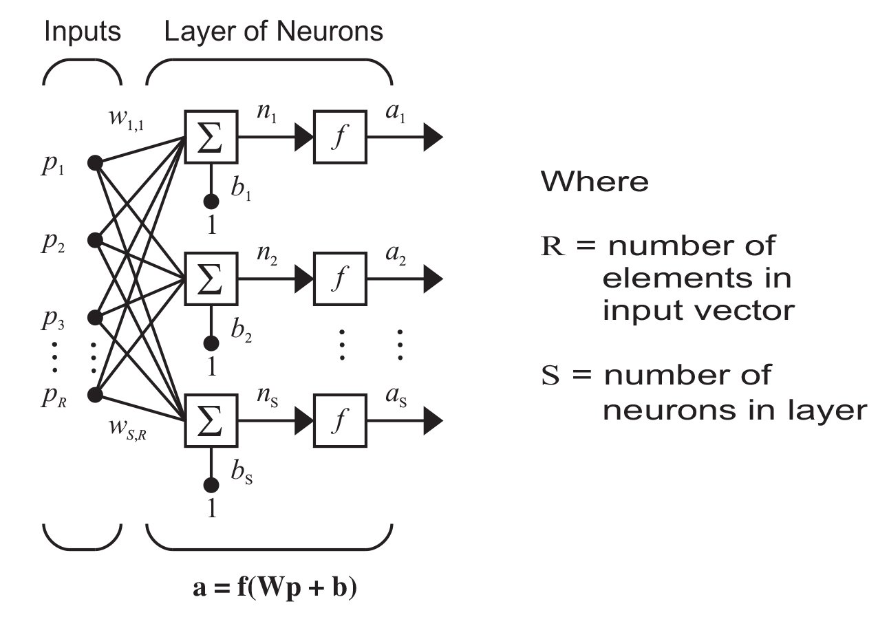 diagram of weights and biases in a neural network